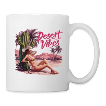 Sonnenuntergang Desert Vibes Urlaub Abenteuer - Tasse - Weiß - Rechts