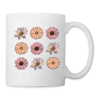 Blume pastell Blume Blumen pastell Blumen flieder - Tasse - Weiß - Rechts