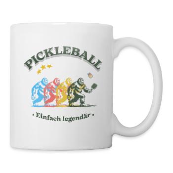 Retro "PICKLEBALL Bigfoot - EINFACH LEGENDÄR" - Tasse - Weiß - Rechts