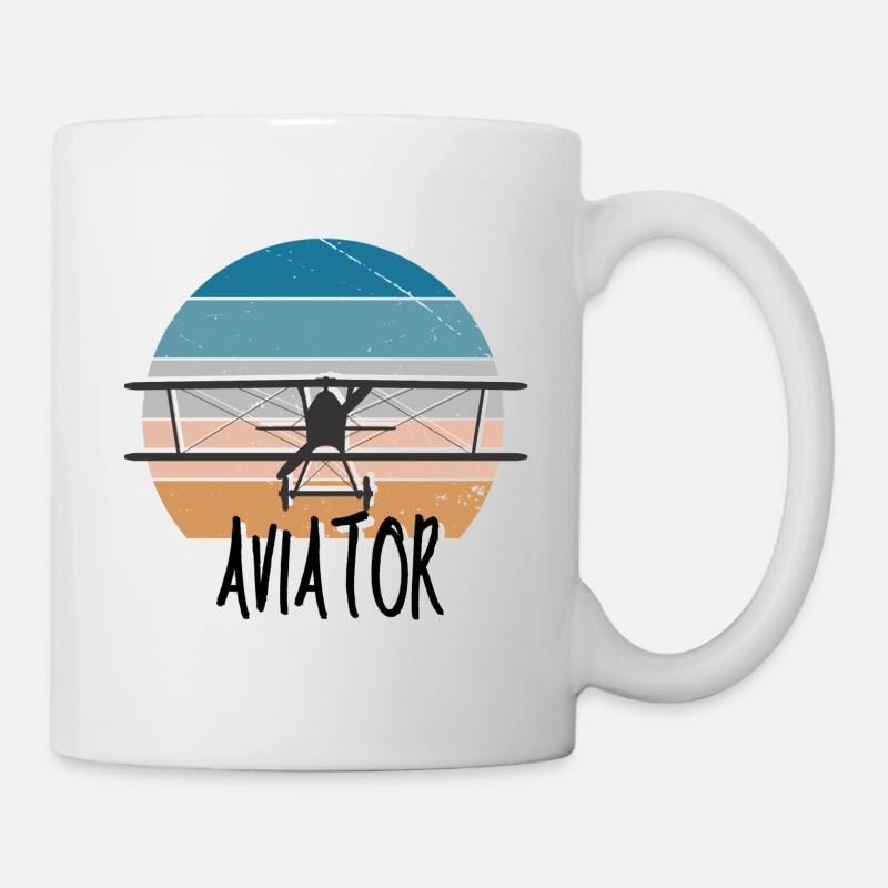 Aviator Airplane Pilot Pilot - Mug - white