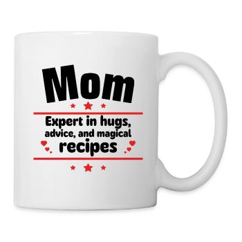 Mom: expert in hugs, advice - Mug - white - Right