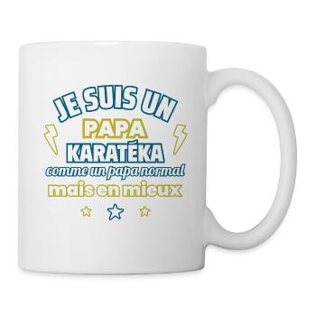 Papa KARATÉKA, cadeau fête des pères,karaté,Humour - Mug blanc - blanc - Droite