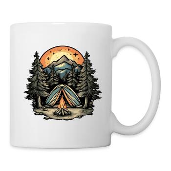 Tente de camping - Mug blanc - blanc - Droite