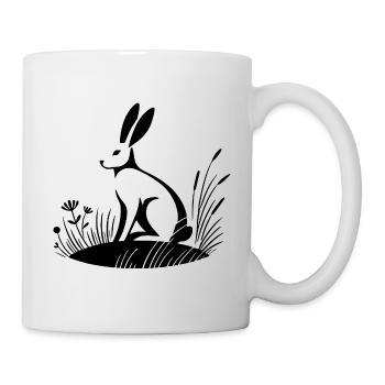 Hase - Tasse - Weiß - Rechts