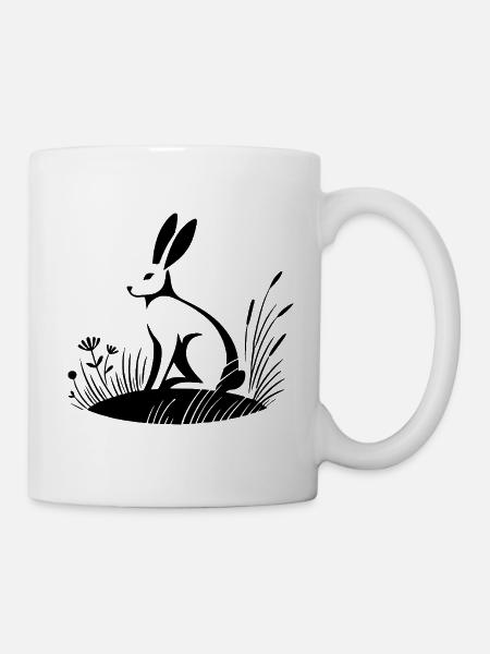 Hase - Tasse - Weiß