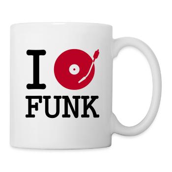 I dj / play / listen to funk - Tasse - Weiß - Rechts