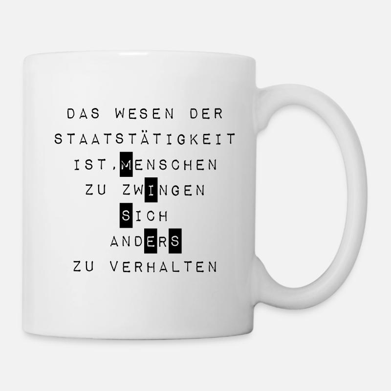 Mises über den Staat - Tasse - Weiß