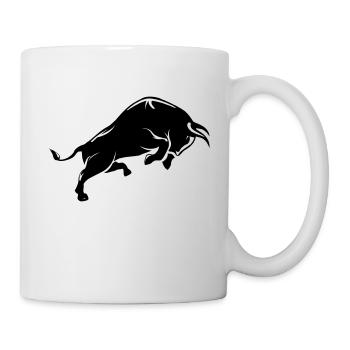 conception Bull chemise Trader commerce Chemise dési - Mug blanc - blanc - Droite
