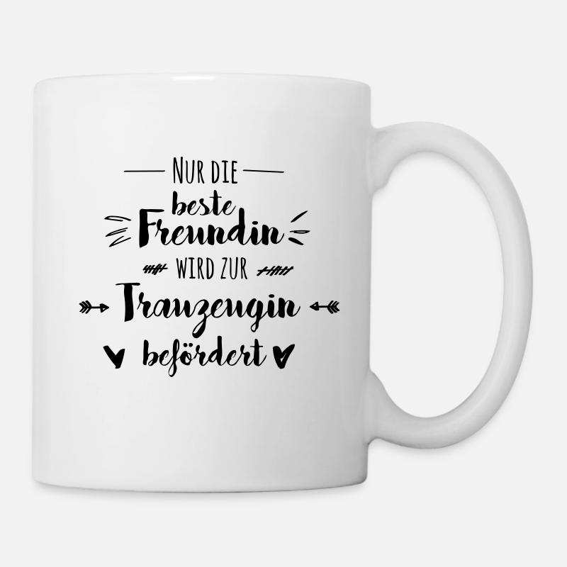 Trauzeugin Beste Freundin Hochzeit Geschenk - Tasse - Weiß