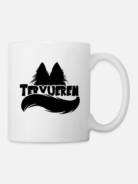 Silhouette Tervueren - Black - Mug - white