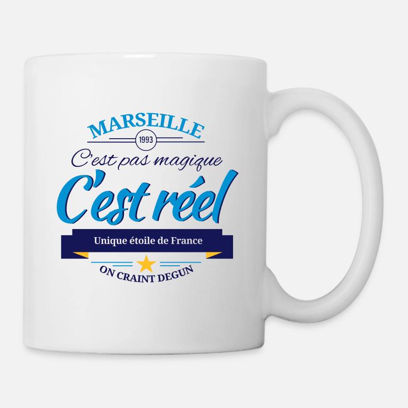 Marseille c'est pas magique c'est réel - Mug blanc - blanc