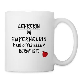 Erzieherin Lehrerin Kindergärtnerin Geschenk Liebe - Tasse - Weiß - Rechts