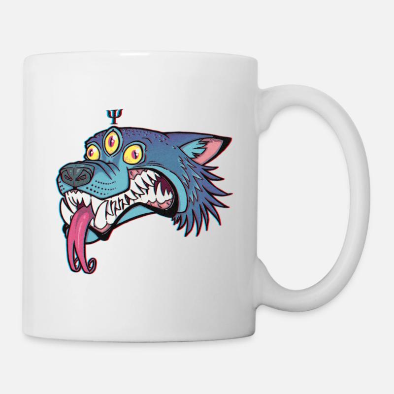 psy wolf - Tasse - Weiß