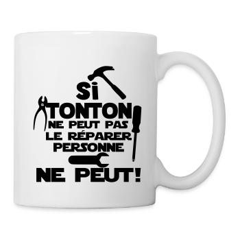 si tonton - Mug blanc - blanc - Droite