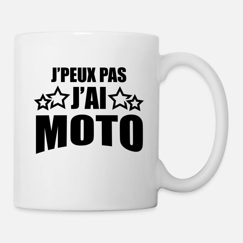 j'peux pas j'ai moto - Mug blanc - blanc