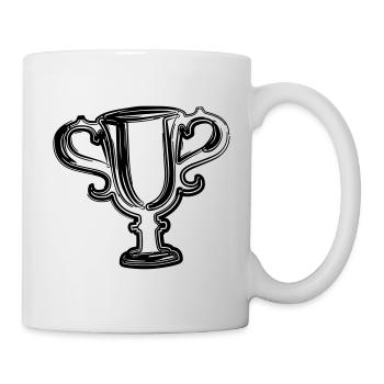 Sieger - Pokal - Trophäe - Tasse - Weiß - Rechts