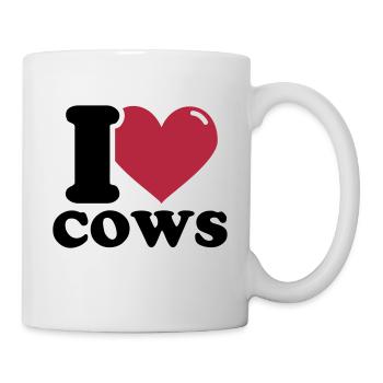 I love Cows - Kuh Kühe - Tasse - Weiß - Rechts