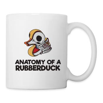 Anatomie d'un cadeau Rubberduck - Mug blanc - blanc - Droite