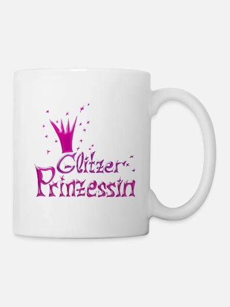 Pink glitter princess - Mug - white