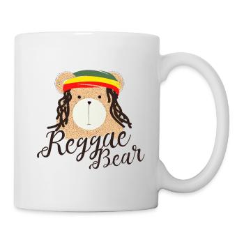 Reggae bear - Mug - white - Right