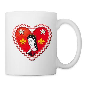 61 Lebkuchenherz Kaiserin Elisabeth Portrait - Tasse - Weiß - Rechts