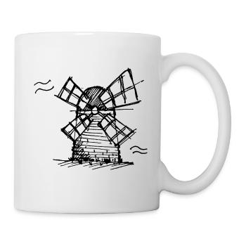 Moulin à vent - Mug blanc - blanc - Droite