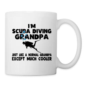 papy plongée sous-marine - Mug blanc - blanc - Droite