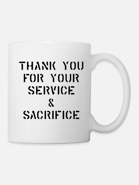 AVM DANKE FÜR IHR SERVICE UND SACRIFICE - Tasse - Weiß