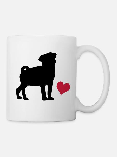 Mops - Tasse - Weiß