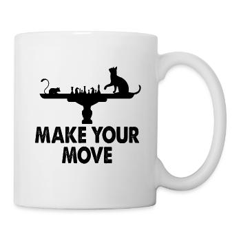 Schach lustig - Tasse - Weiß - Rechts