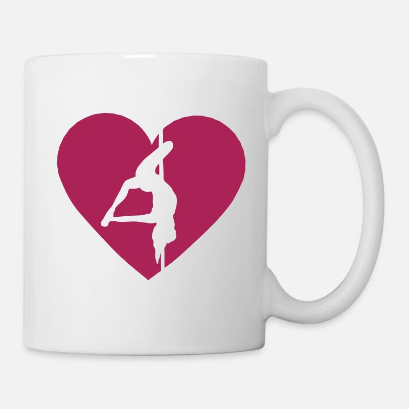 Herz Stangentanz Liebe - Tasse - Weiß