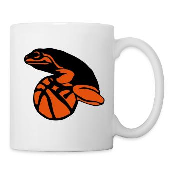 frog on ball basketball logo sport 1 - Mug - white - Right