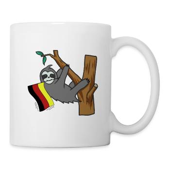 Germany Countries Flag Sloth Animals Football - Mug - white - Right