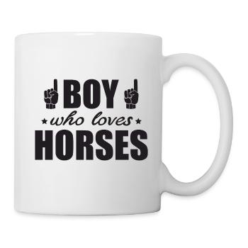 Boy Who Loves Horses - Tasse - Weiß - Rechts