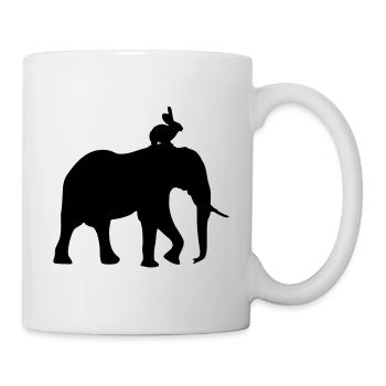 hase elefant - Mug blanc - blanc - Droite