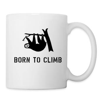 climbing boulder mountain sloth born to climb - Mug - white - Right