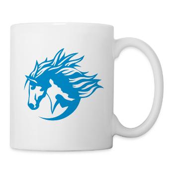 horse logo horse riding club sport horses - Mug - white - Right