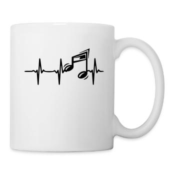 Heart Beat Music - Tasse - Weiß - Rechts