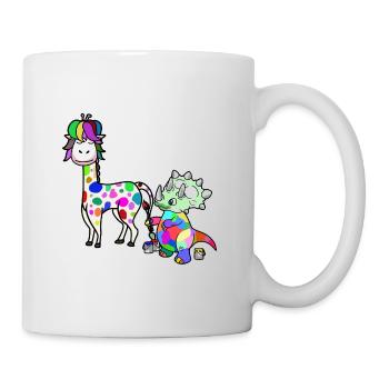 Fantasy Sauvage Giraffe Dino artiste Enfants - Mug blanc - blanc - Droite