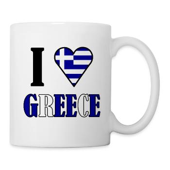 J'aime la Grèce | J'aime la Grèce dit coeur - Mug blanc - blanc - Droite