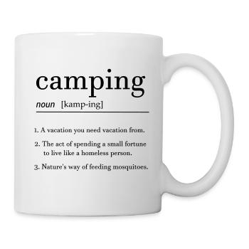 dictionnaire de camping - Mug blanc - blanc - Droite