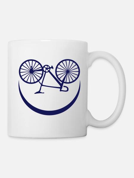 cyclisme velo sourire smile - Mug blanc - blanc