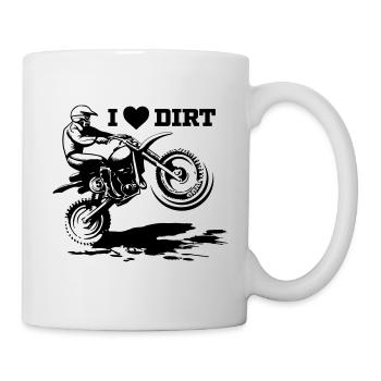 I love dirt Motorcross - Mug blanc - blanc - Droite