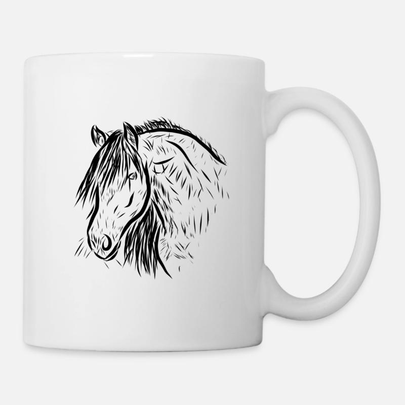 Pferd - Tasse - Weiß