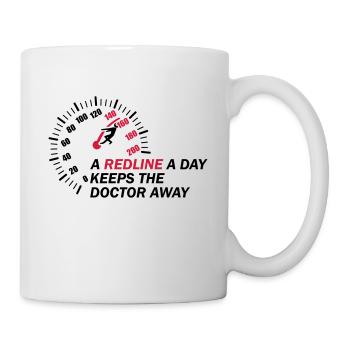 Une voiture Redline A Day - Mug blanc - blanc - Droite