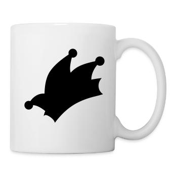Narrenkappe / Fasching / Karneval - Tasse - Weiß - Rechts