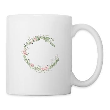 Customizable small floral wreath - Mug - white - Right