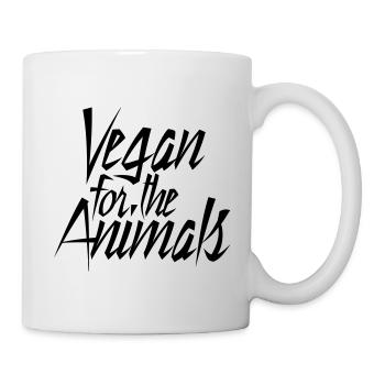 VEGAN POUR LES ANIMAUX - Mug blanc - blanc - Droite