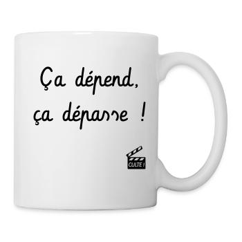 Ça dépend ça dépasse ! Le Père Noël est une ordure - Mug blanc - blanc - Droite