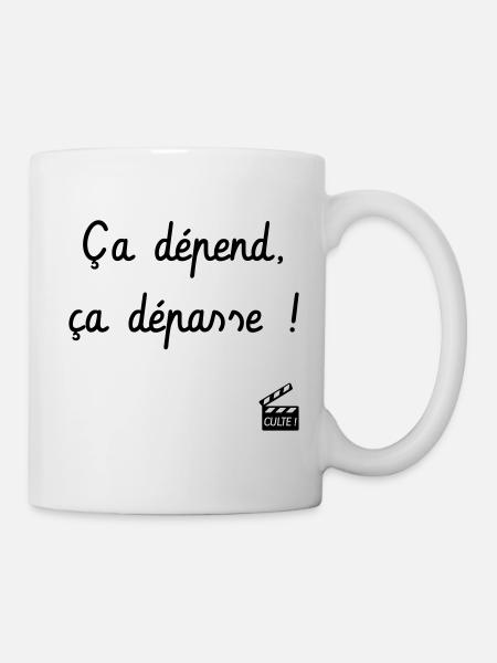 Ça dépend ça dépasse ! Le Père Noël est une ordure - Mug blanc - blanc